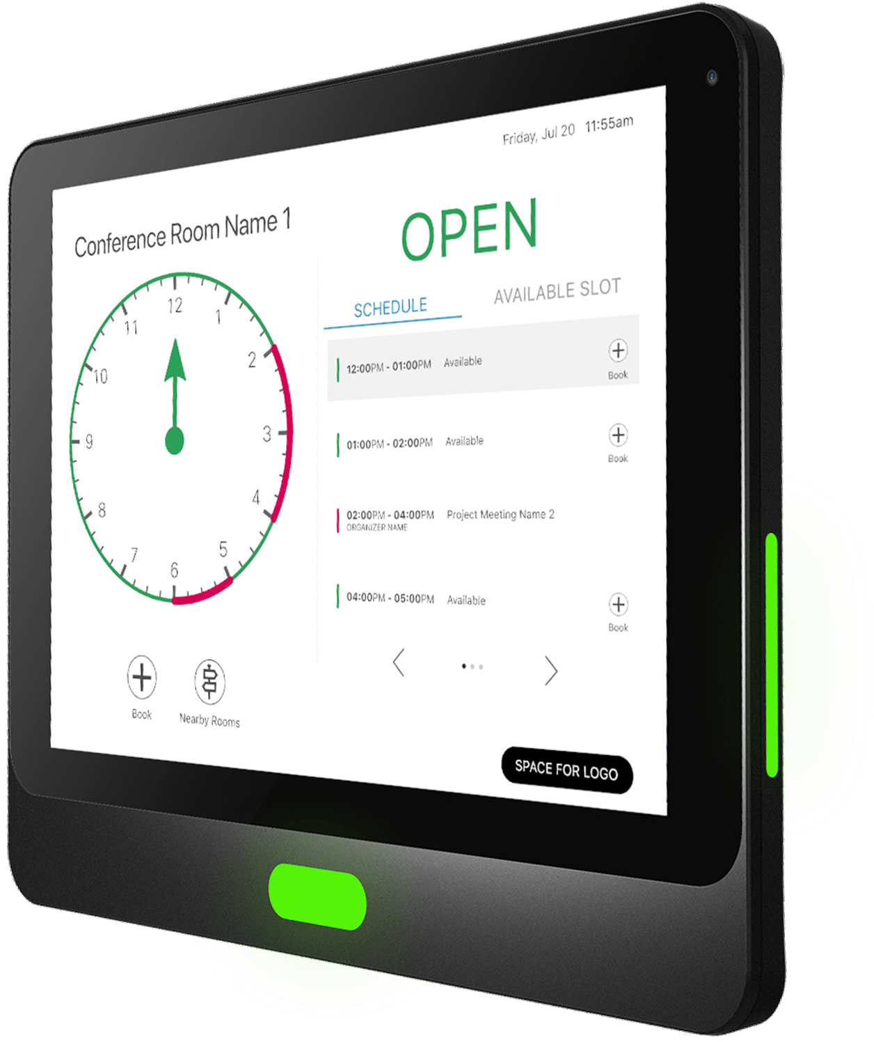 Meeting room qbic display